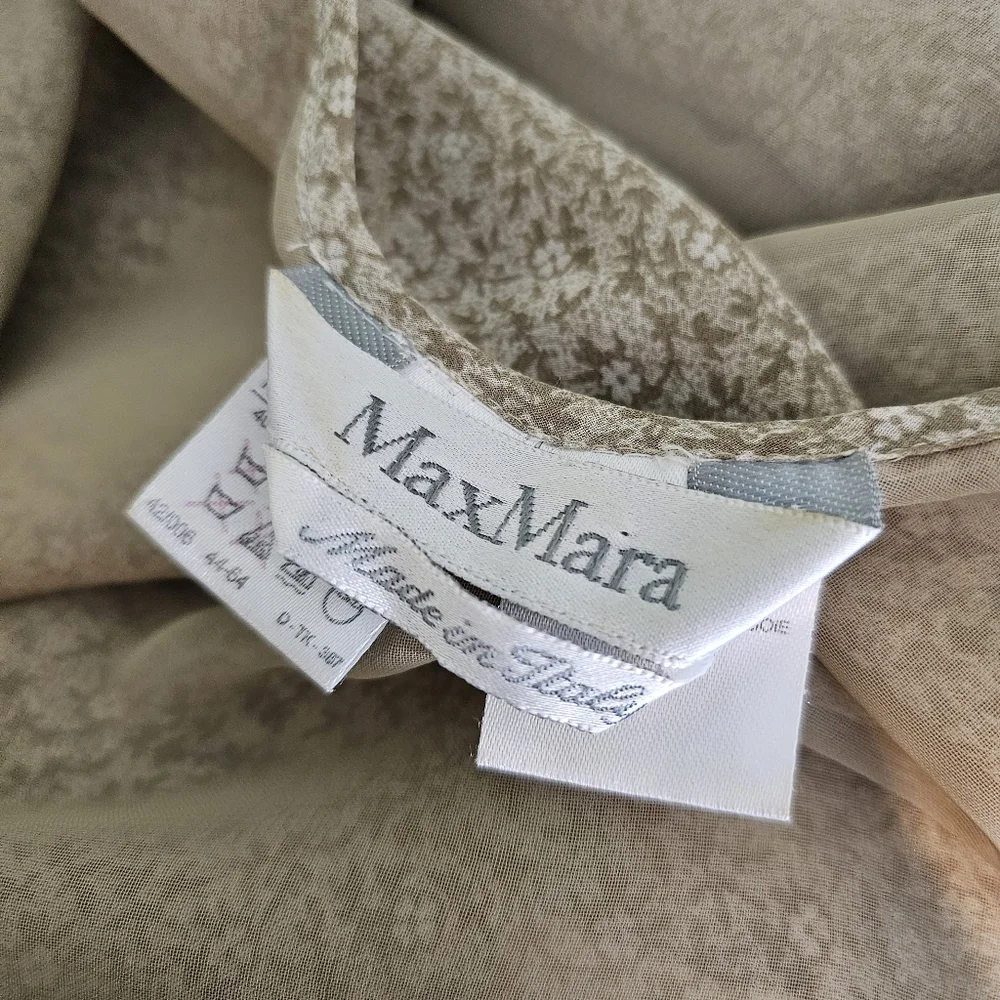 MaxMara Vintage Floral Silk Slip Dress - Picture 7 of 9